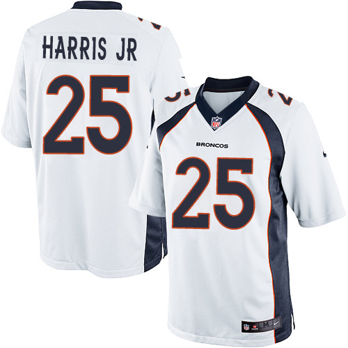 Youth Elite Chris Harris Jr Nike Jersey White Road - #25 NFL Denver Broncos